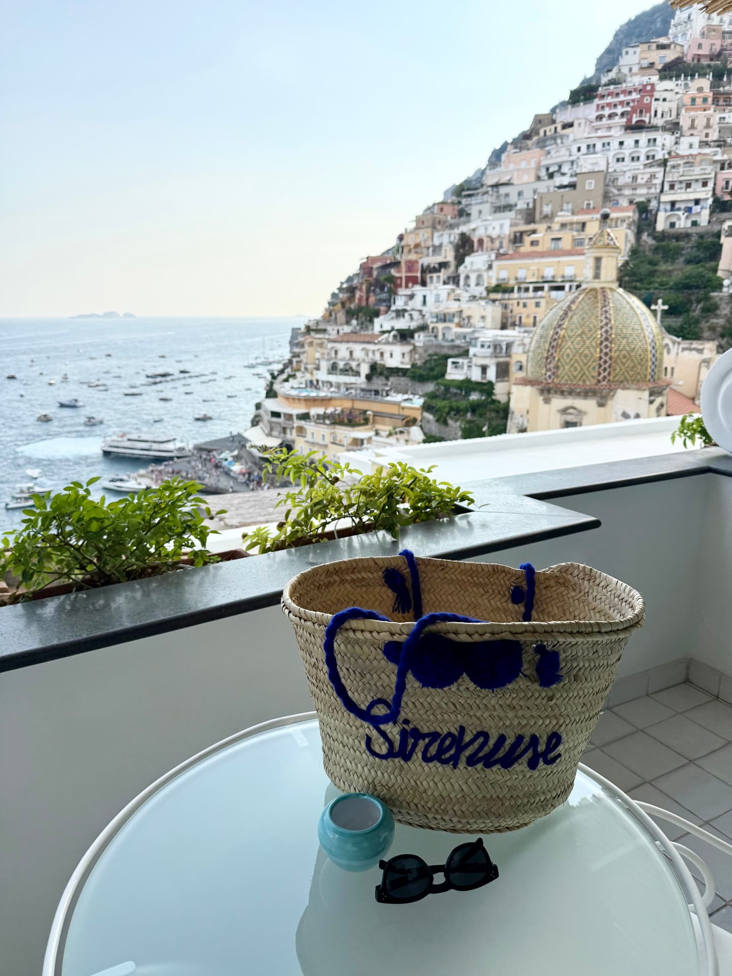 Le Sirenuse hotel terrace overlooking the Amalfi Coast